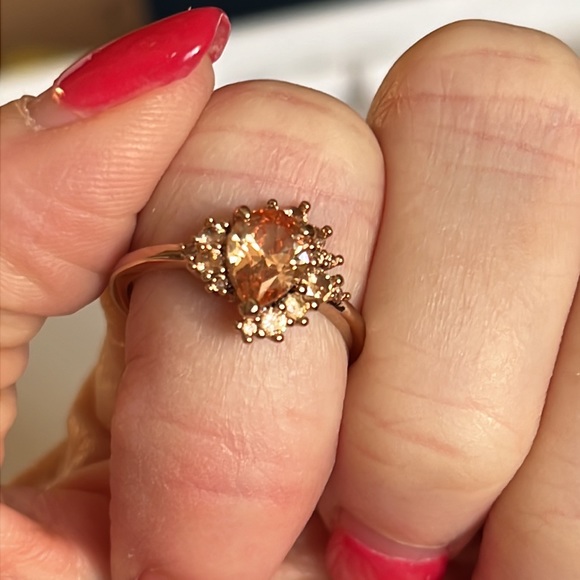 Morganite Rose Gold Ring sz7 - Picture 4 of 11